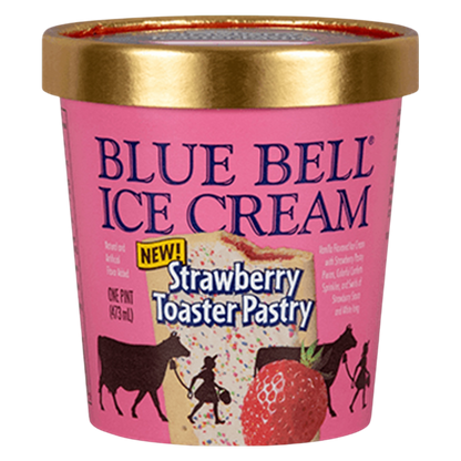 Blue Bell Strawberry Toaster Pastry Ice Cream, 16oz