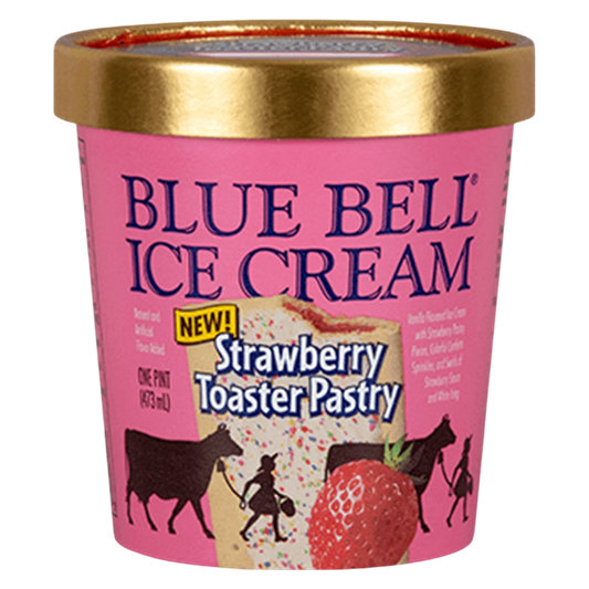 Blue Bell Strawberry Toaster Pastry Ice Cream, 16oz