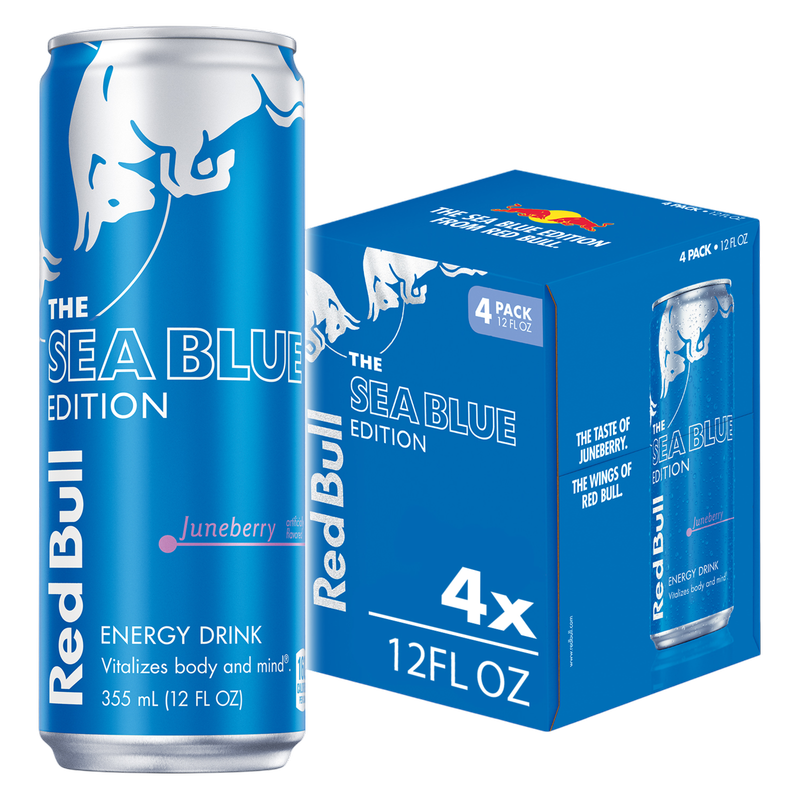 Red Bull Sea Blue Edition Energy Drink 4pk 12oz Cans