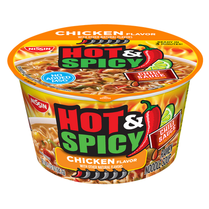 Nissin Hot & Spicy Chicken Ramen 3.23oz