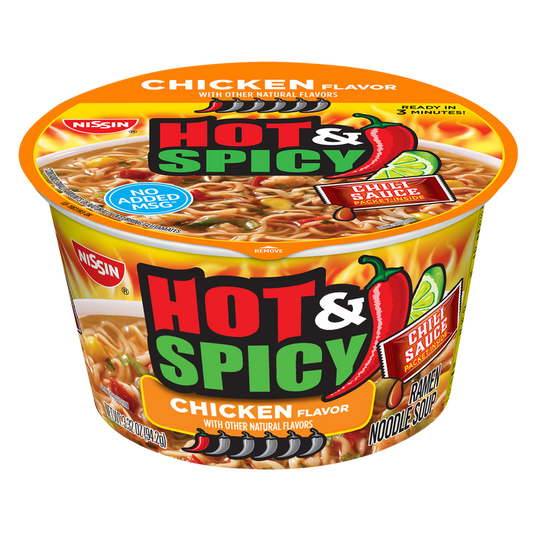 Nissin Hot & Spicy Chicken Ramen 3.23oz