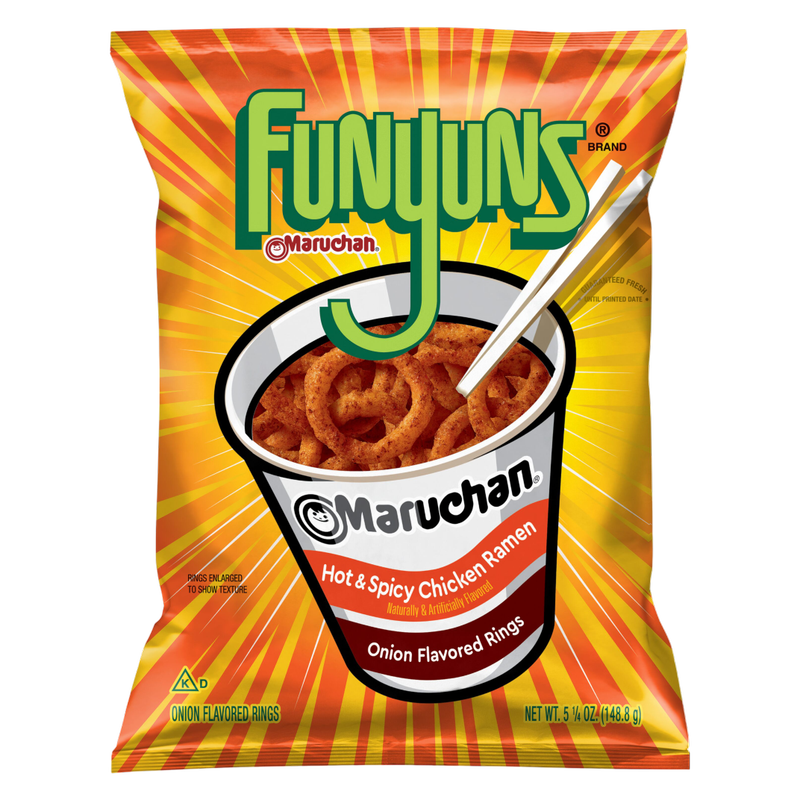 Funyuns Maruchan Hot & Spicy Chicken Ramen Flavored 5.25oz