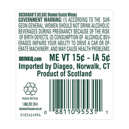 Buchanan's DeLuxe Aged 12 Years Blended Scotch Whisky, 1.75 L (80 Proof)