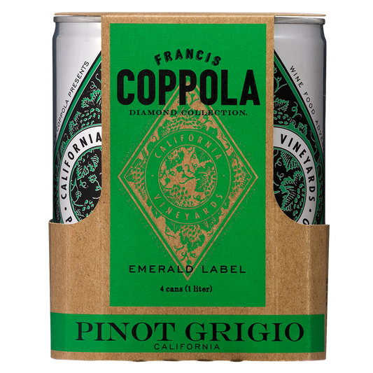 Coppola Diamond Collection Pinot Grigio White Wine, California, 250 mL 4-pack