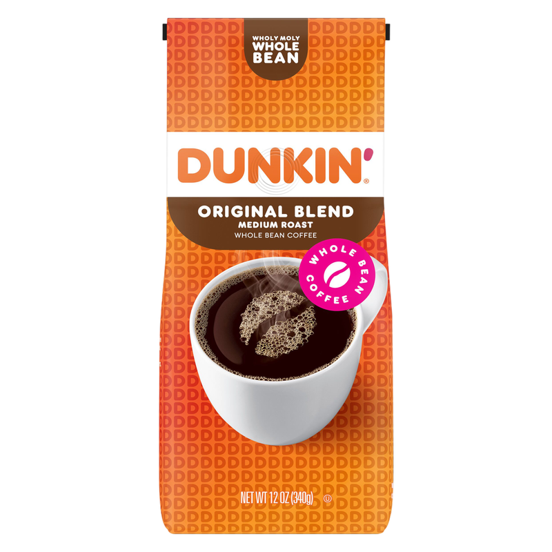 Dunkin’ Donuts Original Blend Medium Roast Whole Bean Coffee 12oz Bag
