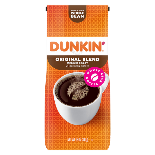 Dunkin’ Donuts Original Blend Medium Roast Whole Bean Coffee 12oz Bag