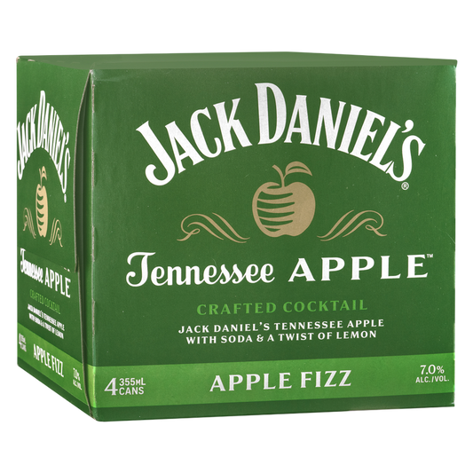 Jack Daniel's Apple Fizz Cocktail 4pk 12oz Can 7% ABV