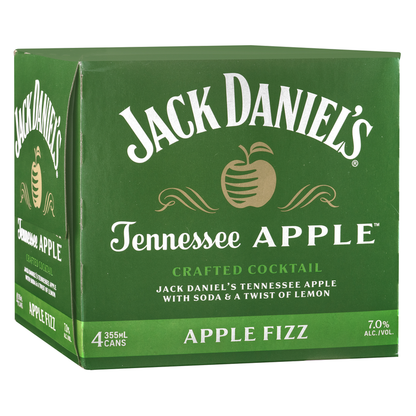 Jack Daniel's Apple Fizz Cocktail 4pk 12oz Can 7% ABV