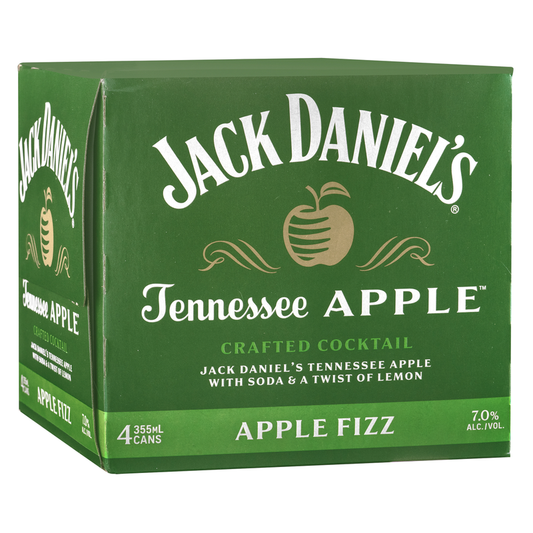 Jack Daniel's Apple Fizz Cocktail 4pk 12oz Can 7% ABV