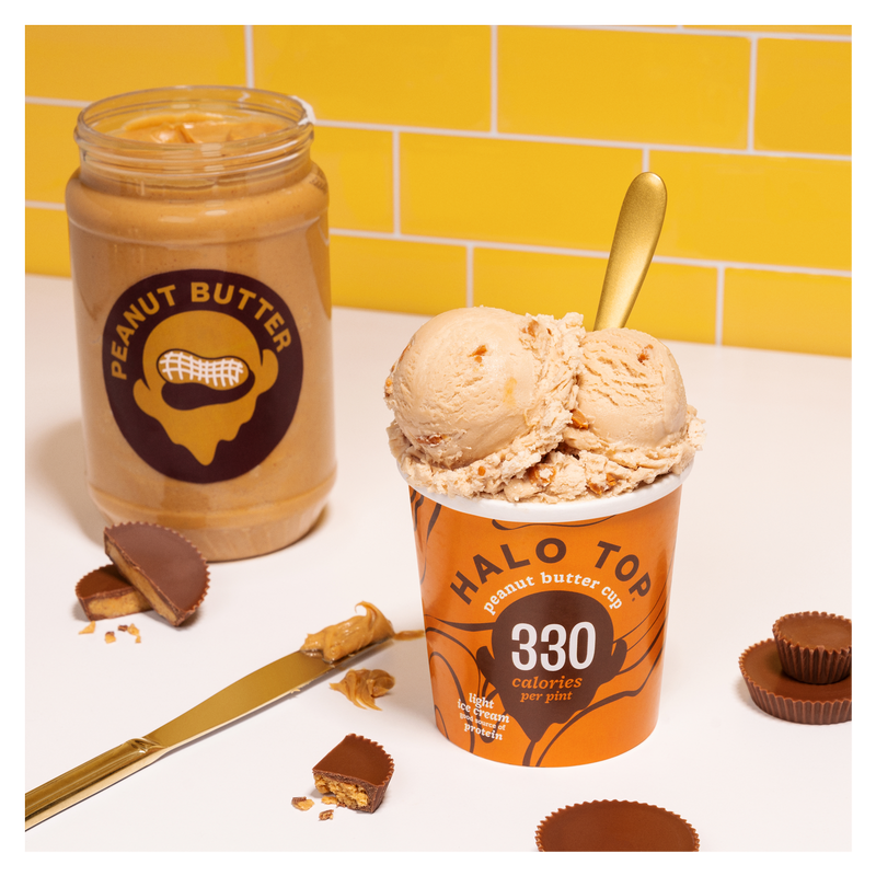 Halo Top Peanut Butter Cup Light Ice Cream, 16 fl oz Pint