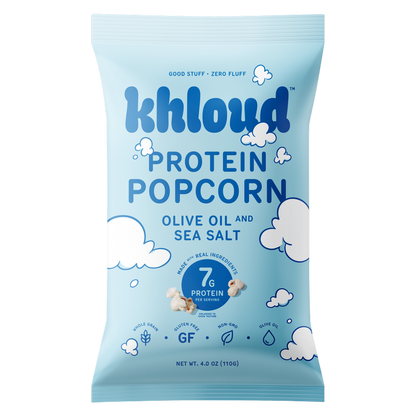 Khloud Protein Popcorn – Olive Oil and Sea Salt, 4oz