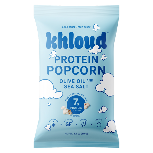 Khloud Protein Popcorn – Olive Oil and Sea Salt, 4oz
