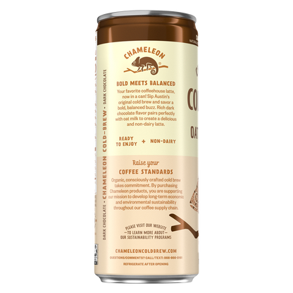 Chameleon Cold Brew Organic Dark Chocolate Oatmilk Latte 11oz Can