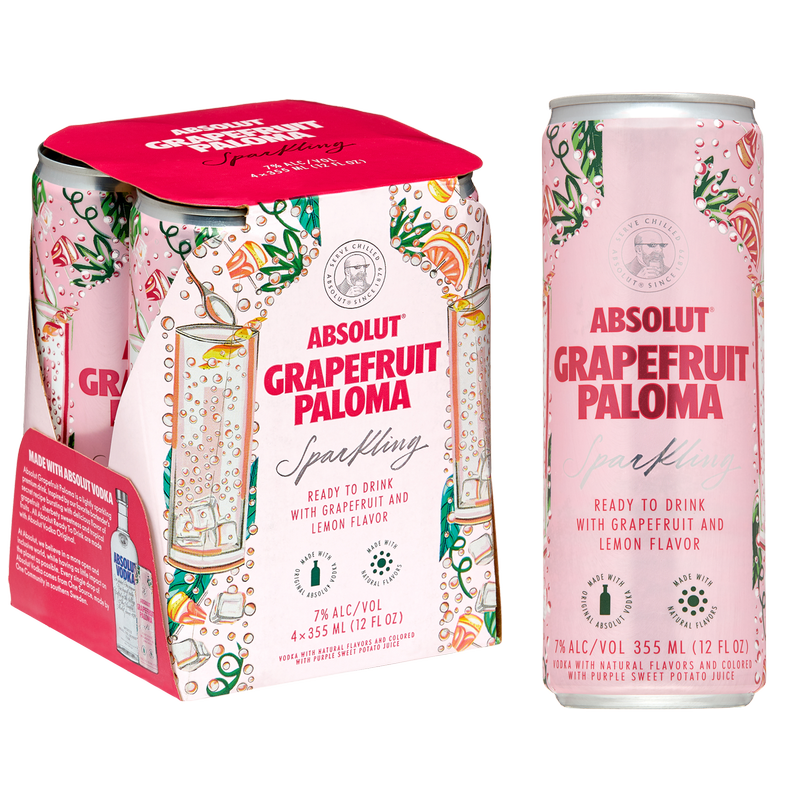 Absolut Grapefruit Paloma 4pk 12oz Cans 7.0% ABV