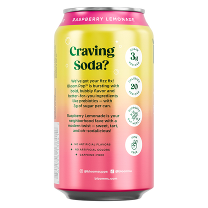 Bloom Pop Raspberry Lemonade 12oz Can