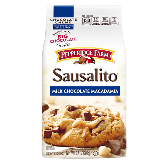 Pepperidge Farm Sausalito Milk Chocolate Macadamia Cookies, 7.2oz