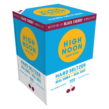 High Noon Black Cherry Vodka Hard Seltzer 4pk 12oz Cans 4.5% ABV