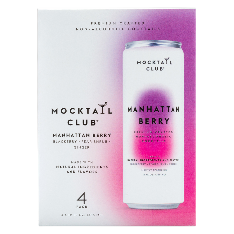 Mocktail Club Manhattan Berry Non-Alcoholic Cocktails 4pk 12oz Can