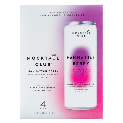 Mocktail Club Manhattan Berry Non-Alcoholic Cocktails 4pk 12oz Can