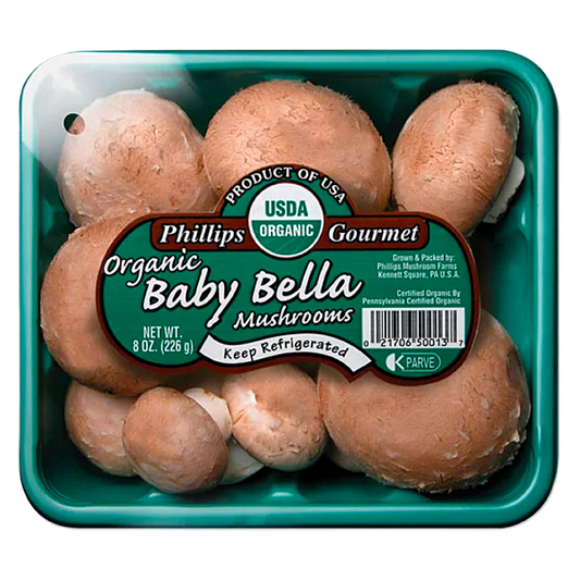 Organic Baby Bella Whole Mushrooms - 8oz