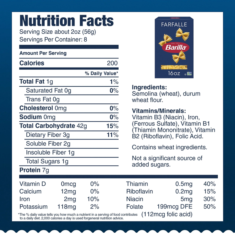 Barilla Farfalle Pasta 16 oz