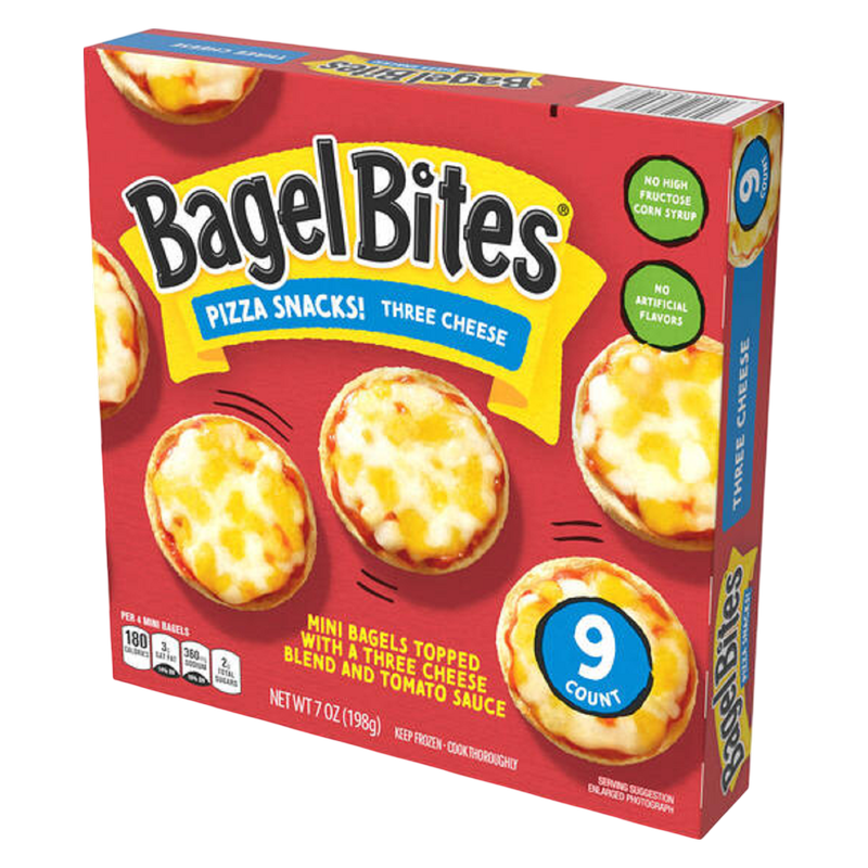 Bagel Bites Frozen Three Cheese Pizza Snacks 9ct 7oz