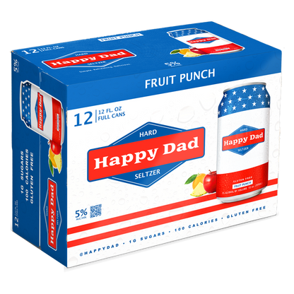 Happy Dad Hard Seltzer Fruit Punch 12pk 12oz Can 5.0% ABV