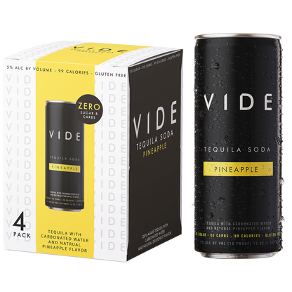 VIDE Pineapple Tequila Soda 4pk 12oz Can 5% ABV