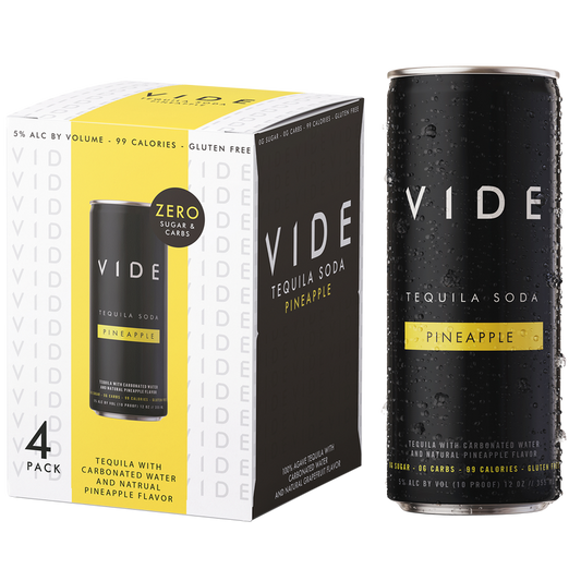 VIDE Pineapple Tequila Soda 4pk 12oz Can 5% ABV