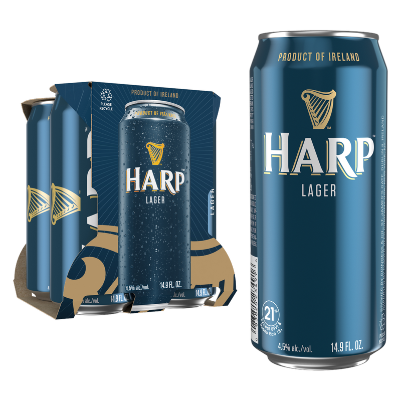 Harp Lager 4pk 14.9oz Can 4.5% ABV