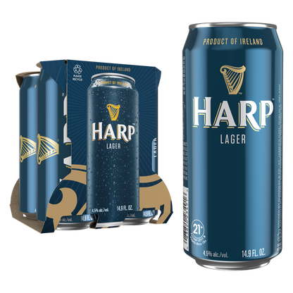 Harp Lager 4pk 14.9oz Can 4.5% ABV