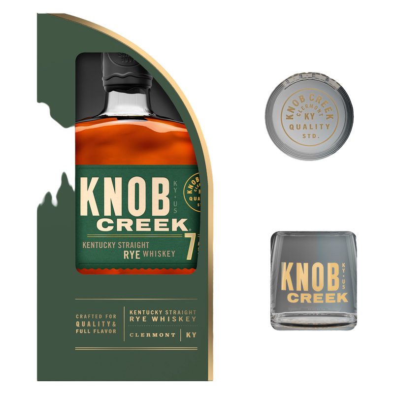 Knob Creek Rye Whiskey Gift Set 750ml