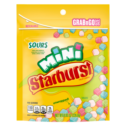 Starburst Minis Sours Candy bag, 8oz
