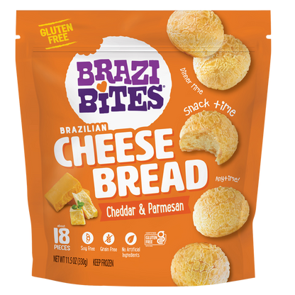 Brazi Bites Cheddar & Parmesan Brazilian Gluten Free Cheese Bread 11.5oz