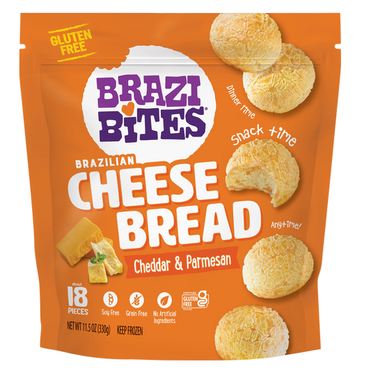 Brazi Bites Cheddar & Parmesan Brazilian Gluten Free Cheese Bread 11.5oz
