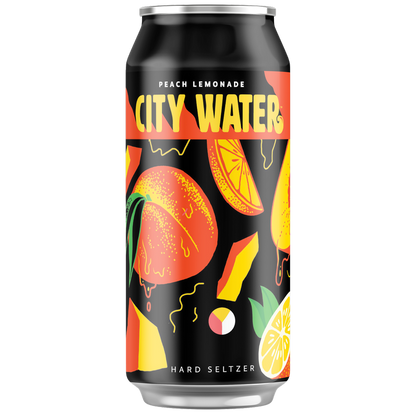 City Water Peach Lemonade Hard Seltzer 4pk 16oz Can 5% ABV