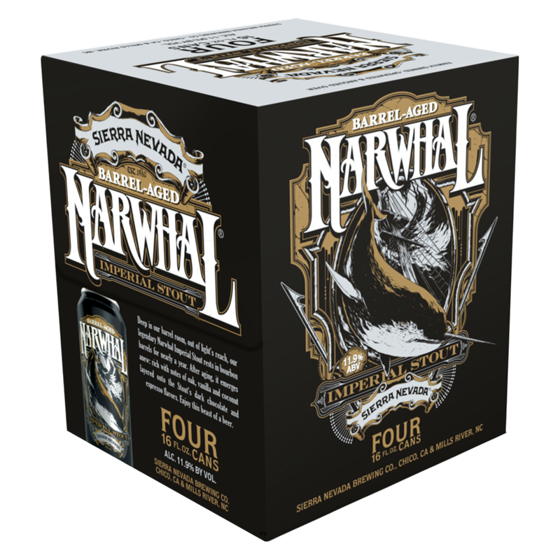 Sierra Nevada Brewing Barrel-Aged Narwhal Stout 4pk 16oz Can
