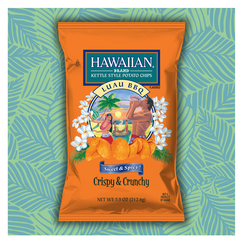 Hawaiian Luau BBQ Kettle Style Potato Chips 7.5oz