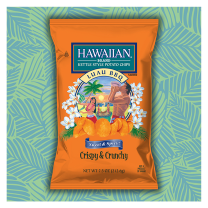 Hawaiian Luau BBQ Kettle Style Potato Chips 7.5oz