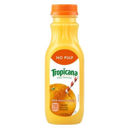 Tropicana No Pulp Orange Juice 11oz Btl