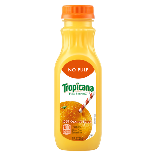 Tropicana No Pulp Orange Juice 11oz Btl