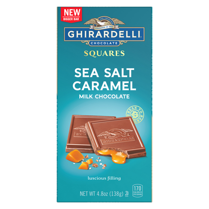 Ghirardelli Sea Salt Caramel Milk Chocolate Squares Bar 4.8oz
