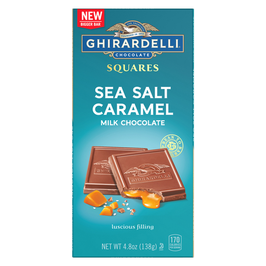 Ghirardelli Sea Salt Caramel Milk Chocolate Squares Bar 4.8oz