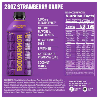 Bodyarmor Strawberry Grape 28oz Btl