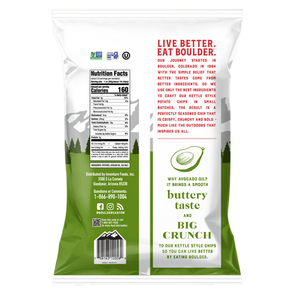 Boulder Canyon Avocado Oil Classic Sea Salt Kettle Potato Chips 5.25oz