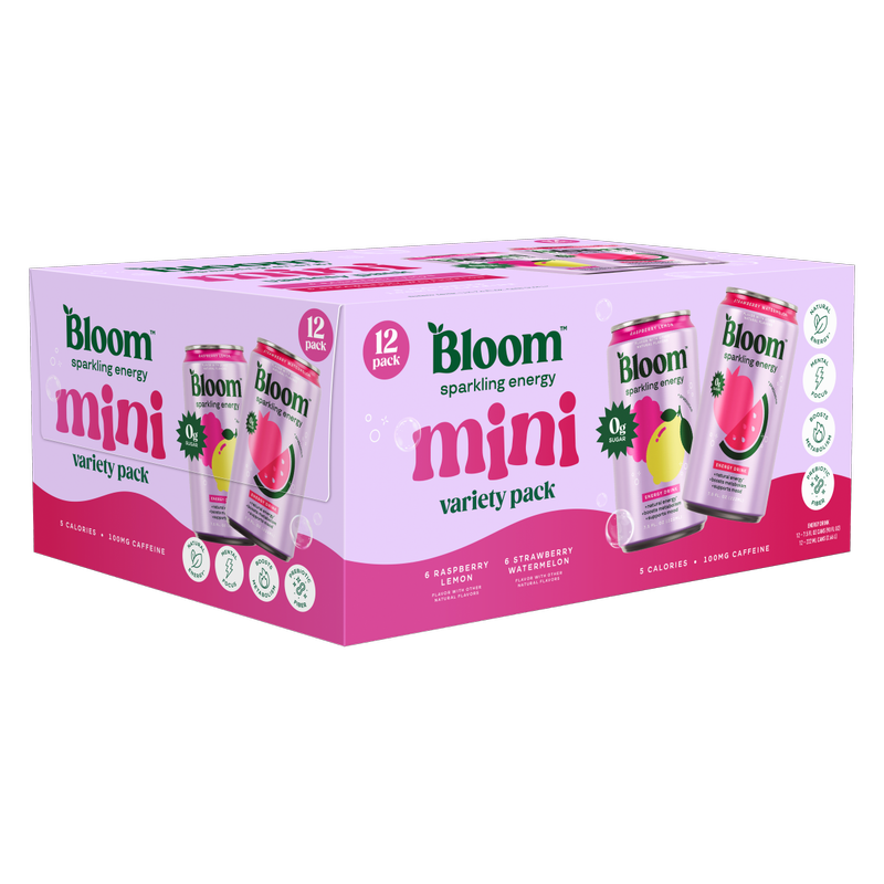 Bloom Sparkling Energy Mini Variety 7.5oz 12pk