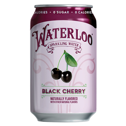 Waterloo Black Cherry Sparkling Water 12oz Can