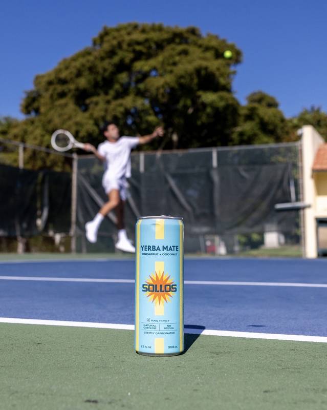 Sollos Yerba Mate Pineapple Coconut 12oz Can
