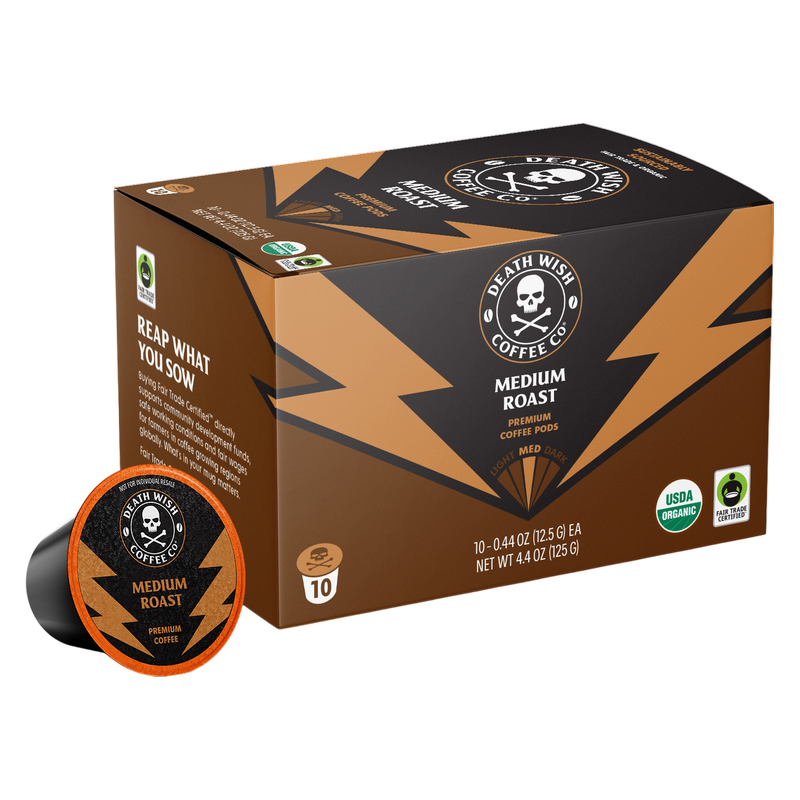 Death Wish Coffee Organic Medium Roast K-Cups 10ct Box