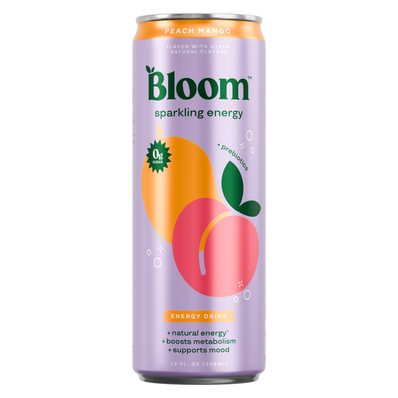 Bloom Peach Mango Sparkling Energy 12oz Can